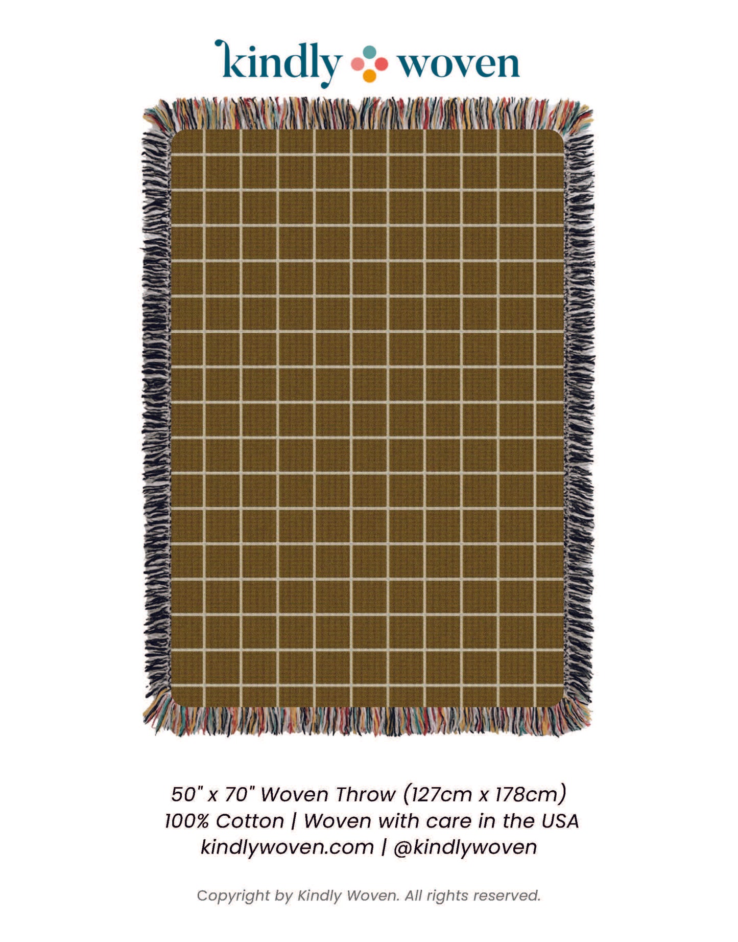 Greer — Acorn Colorway - Reversible Woven Blanket with Fringe