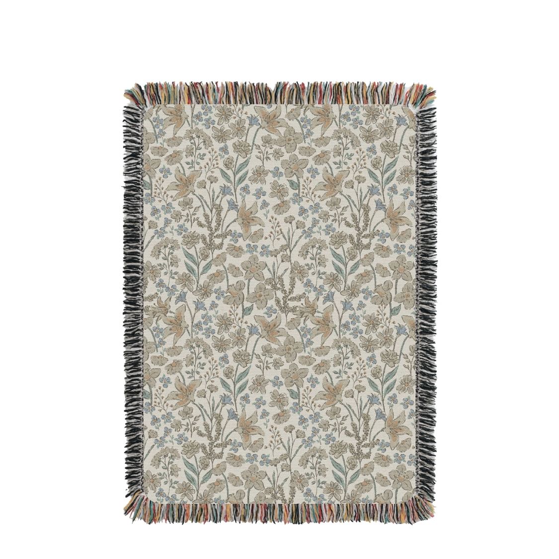 Indy Bloom Lilly - Rosewater Colorway - Tapestry Woven Blanket with Fringe