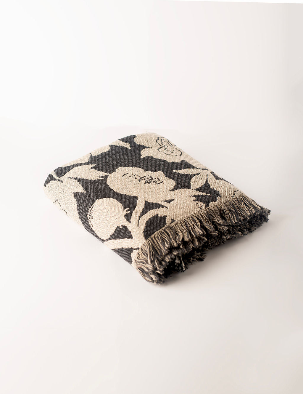 Addy – Tuffet - Reversible Woven Blanket with Fringe