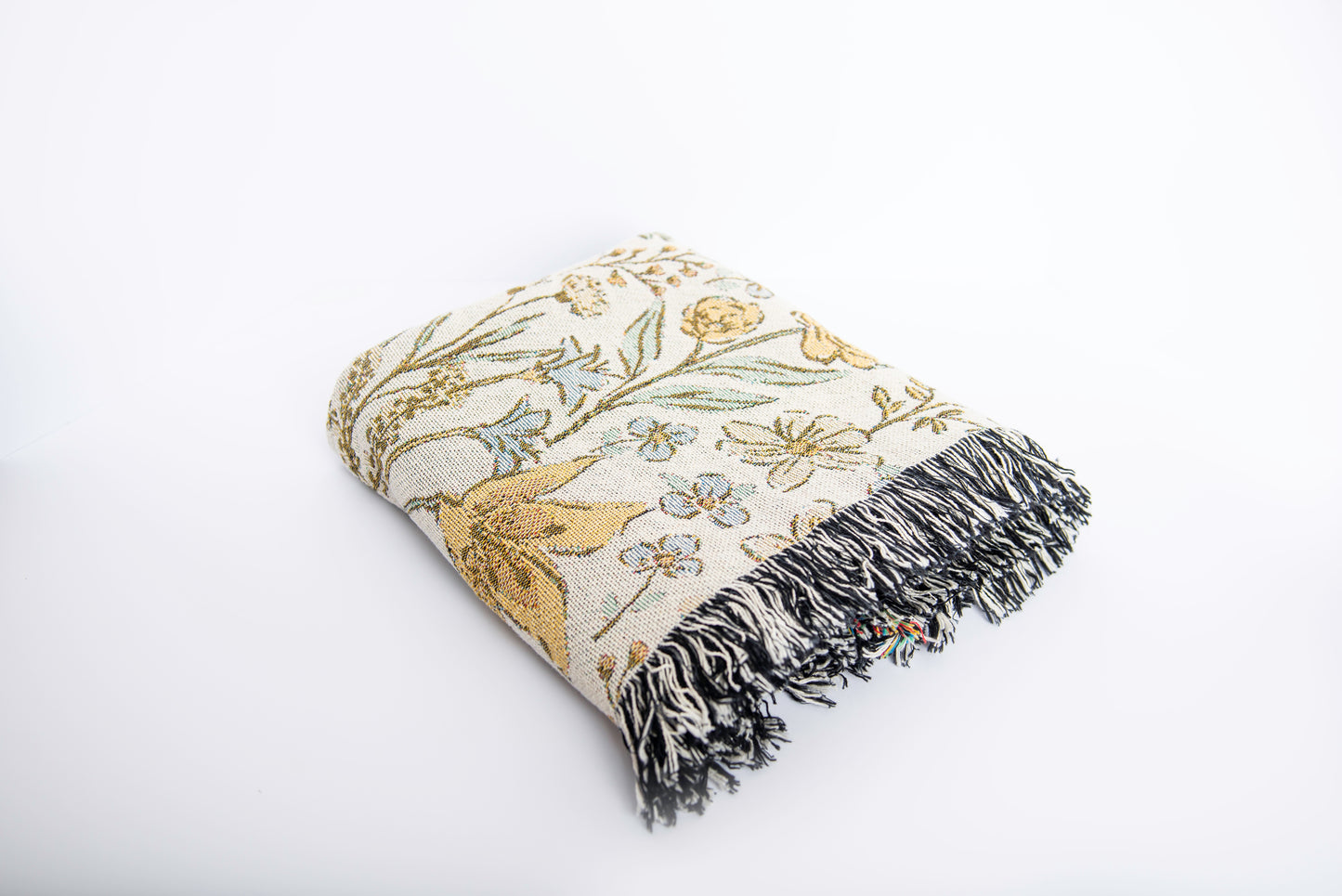 Indy Bloom Lilly - Rosewater Colorway - Tapestry Woven Blanket with Fringe
