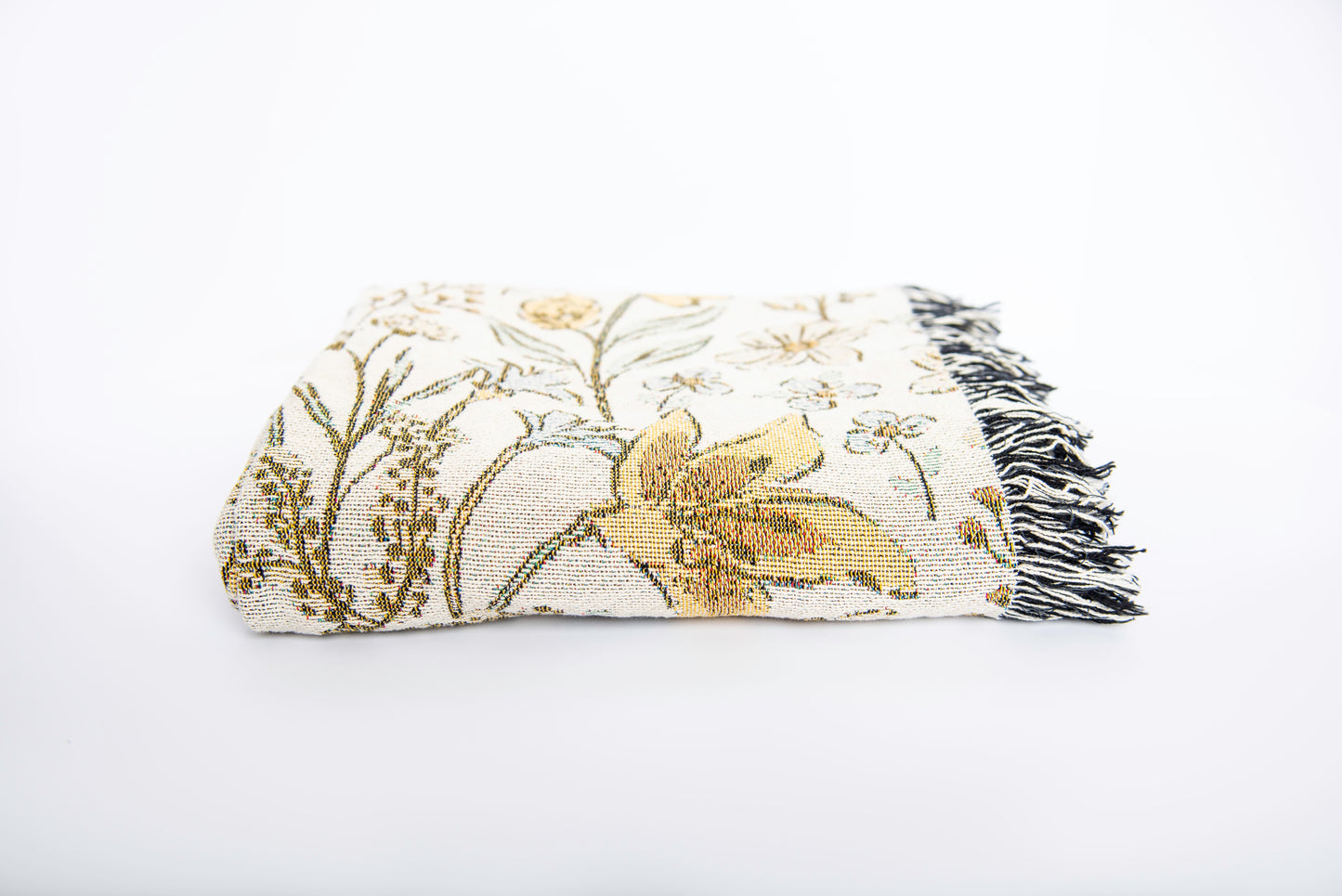 Indy Bloom Lilly - Rosewater Colorway - Tapestry Woven Blanket with Fringe