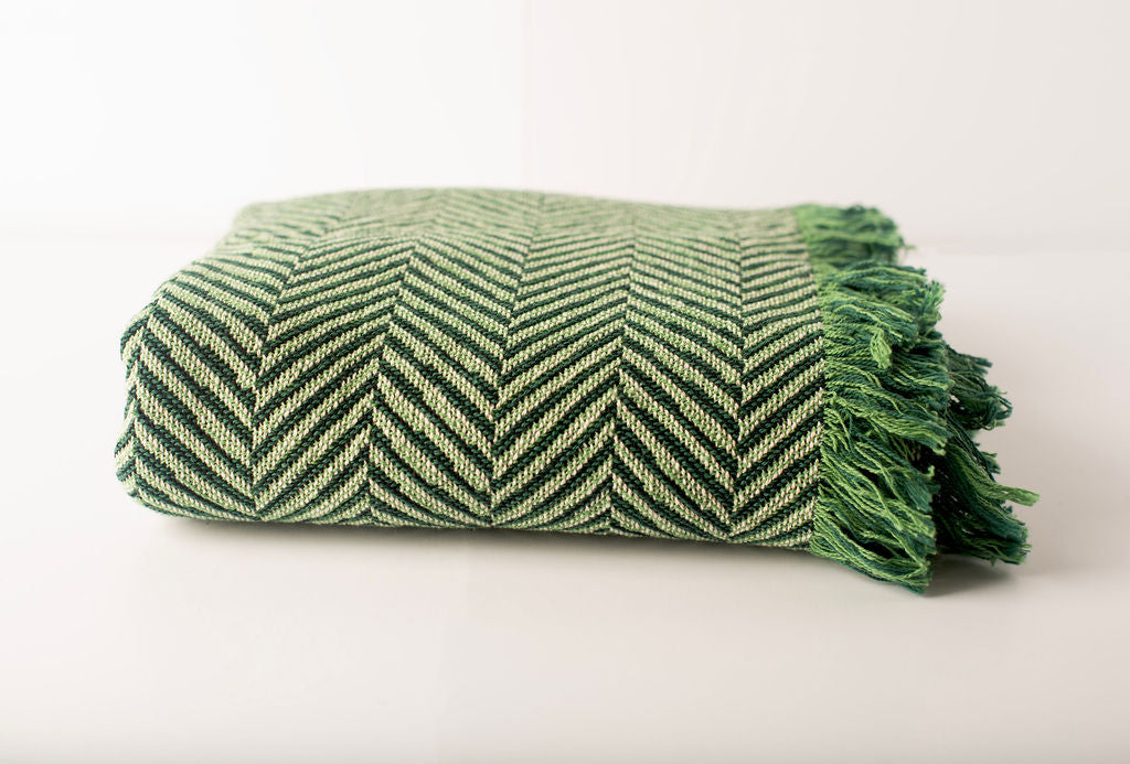 Henry — Verbena - Reversible Woven Blanket with Fringe